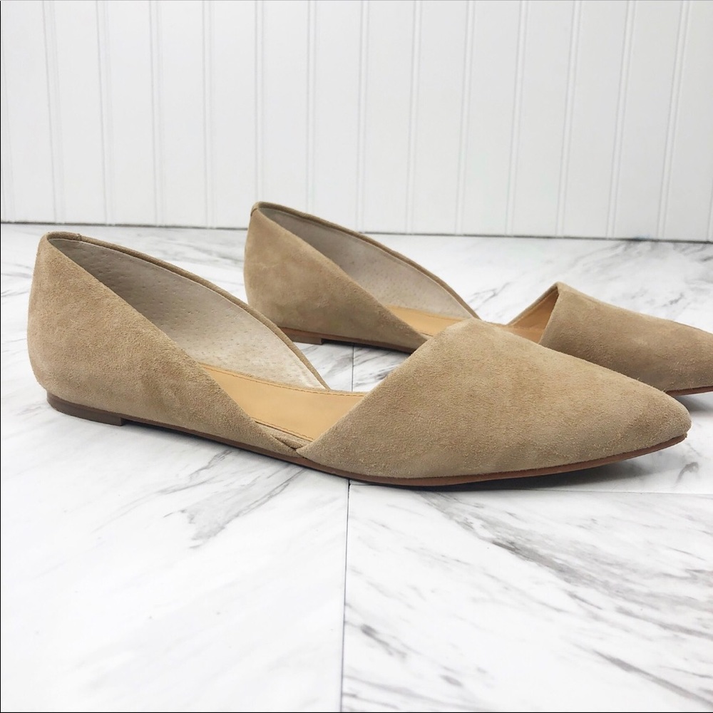 J. Crew D’Orsay Flats size 9 Nude Suede